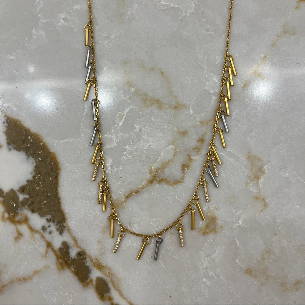 Madewell fringe choker necklace